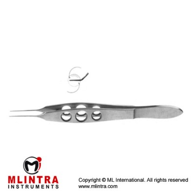 Livernois IOL Holding Forcep Straight - Highly Polished Round Jaws for Holding Soft IOLs Stainless Steel, 10.5 cm - 4"